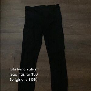 Lululemon align leggings size 2 in great shape barley worn.